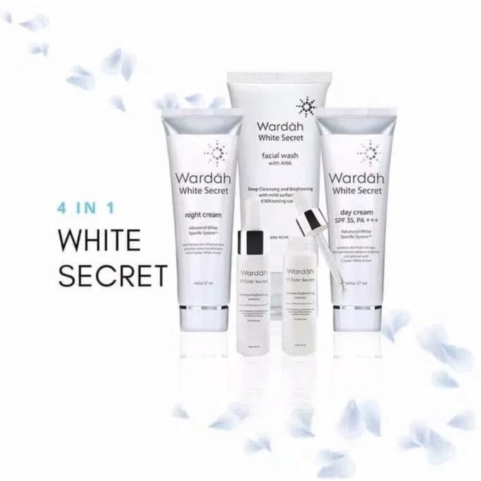 Wardah white secret whitening series paket 4in1