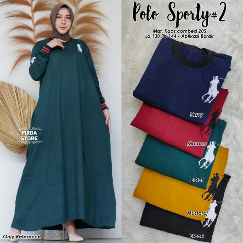 GAMIS POLO  JUMBO BAHAN KAOS COMBED