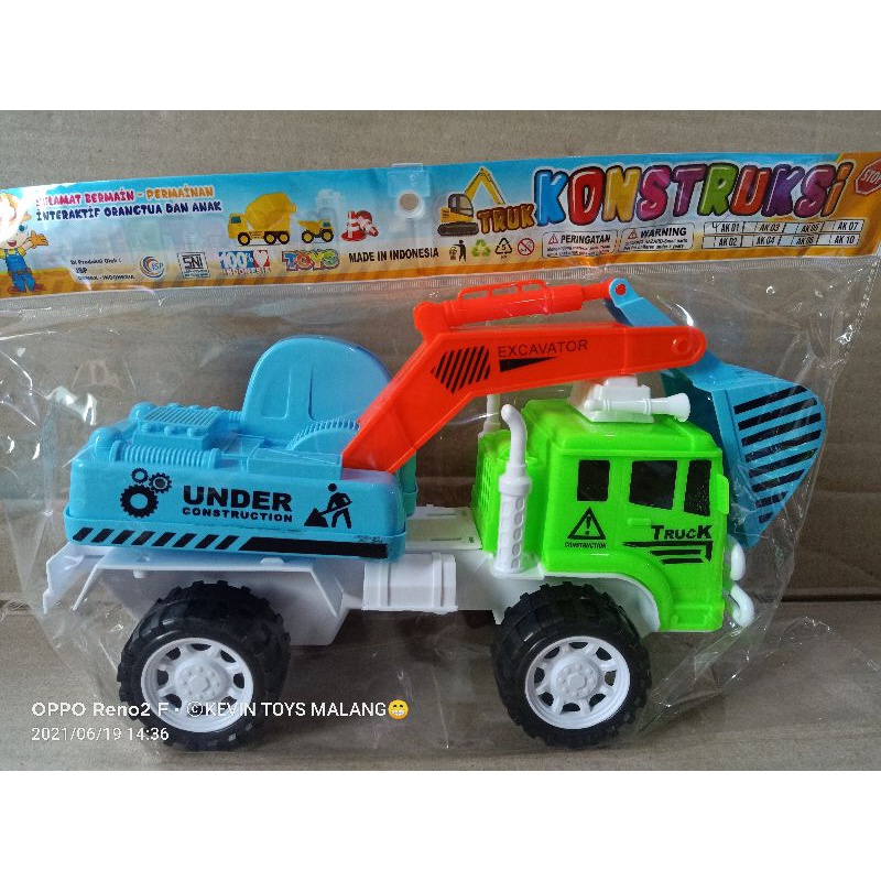 AK 01 MAINAN TRUCK EXCAVATOR OPP / MAINAN TRUCK KONTRUKSI GARUK WARNA CERAH