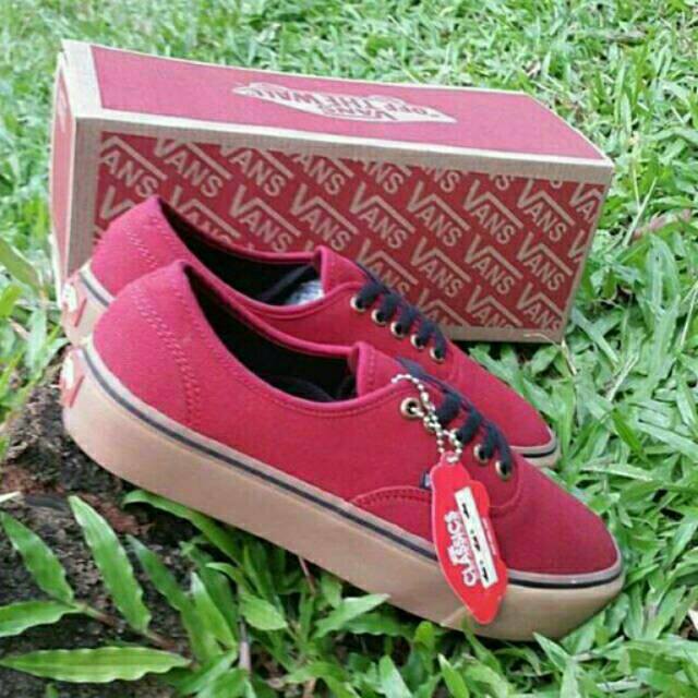 Sepatu Vans Gum Sole Maroon