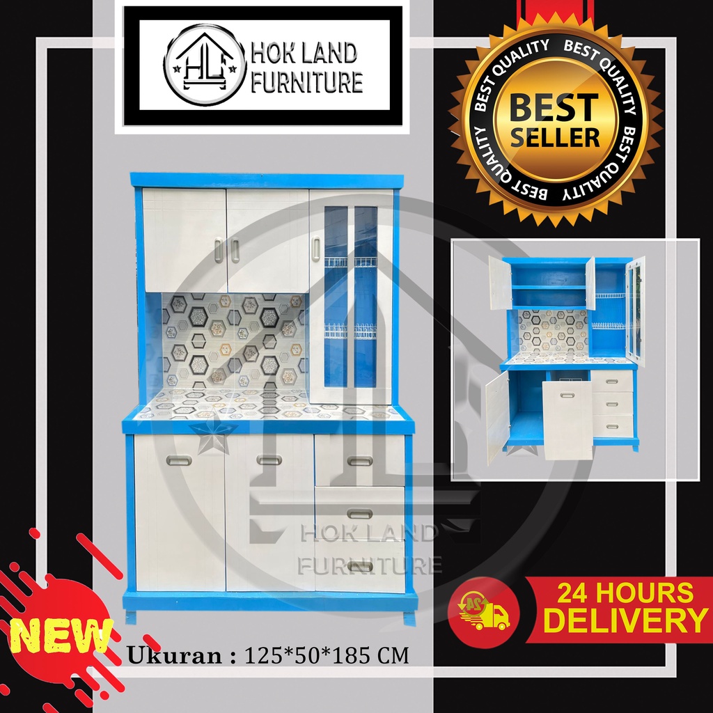 Lemari sayur 3 pintu lemari rak piring dapur minimalis / Lemari Sayur 3Pintu Kayu Multiplek / LS206