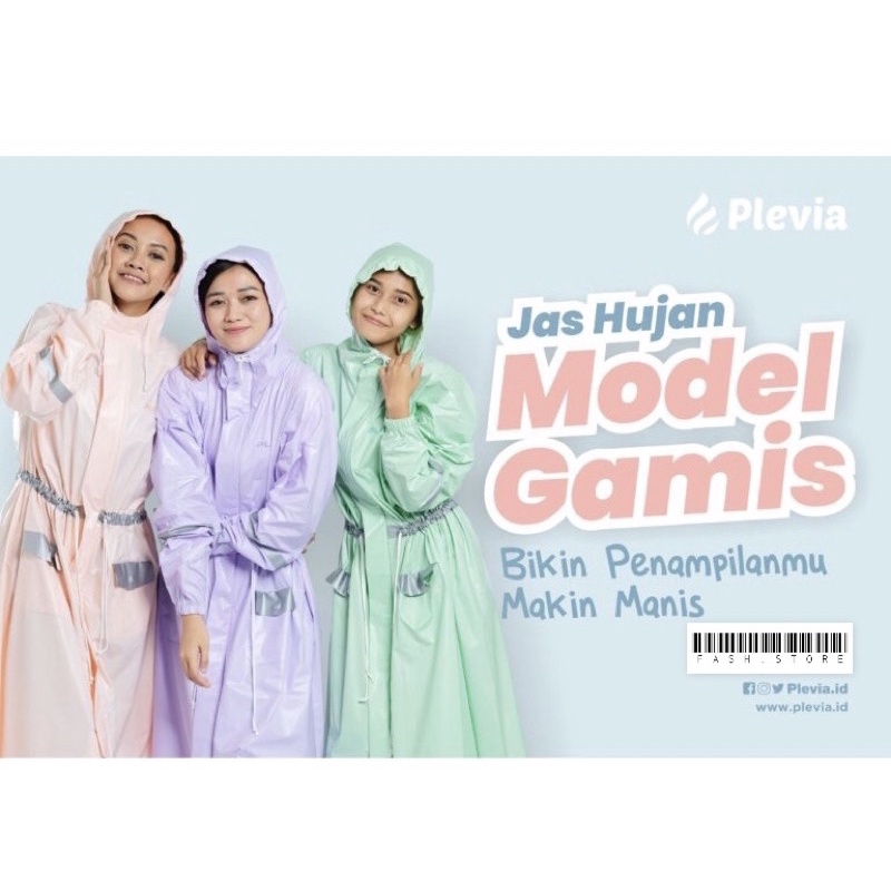 Jas Hujan Gamis Salsabila Plevia / Jas Hujan Gamis Rok Plevia / Jas Hujan Model Terbaru Plevia Jas H