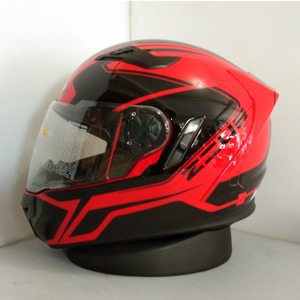Helm Zeus ZS-813 Red/AN6 Black Fullface