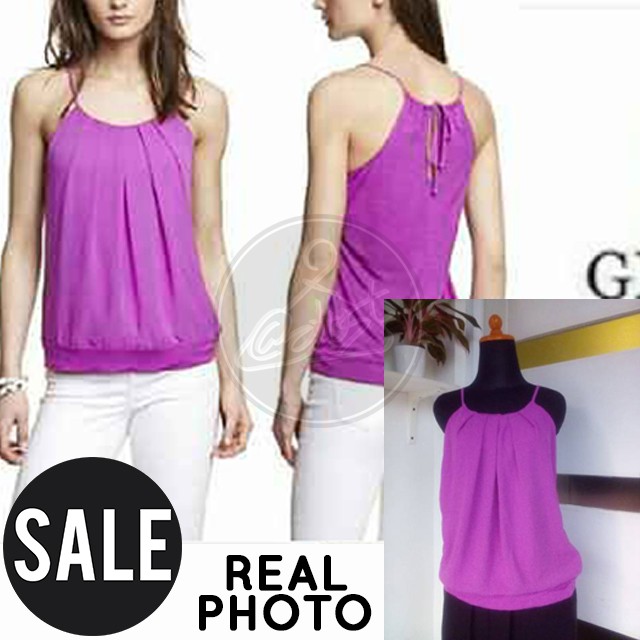 Fashion Pakaian Tangtop Lengan Puntung Wanita Cewek Brand Express Murah