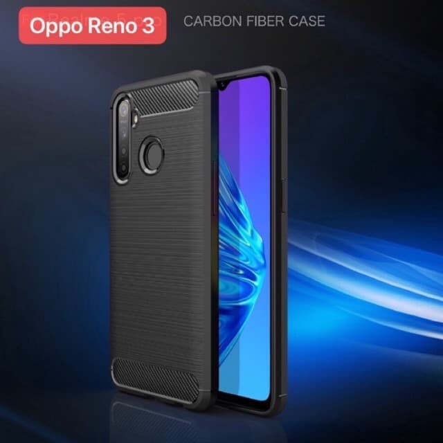 CASE SLIM FIT CARBON IPAKY OPPO RENO 3 SOFTCASE - FA