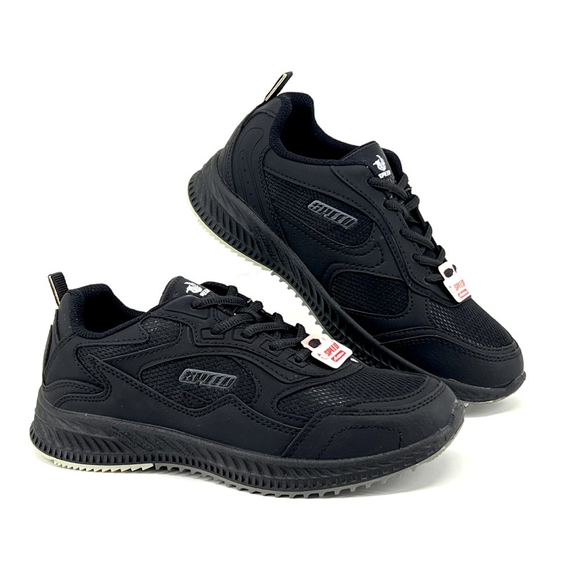 Sepatu Sekolah Hitam Polos SPEED WISDOM BRICIO / BENADINO by Loggo (38-43)