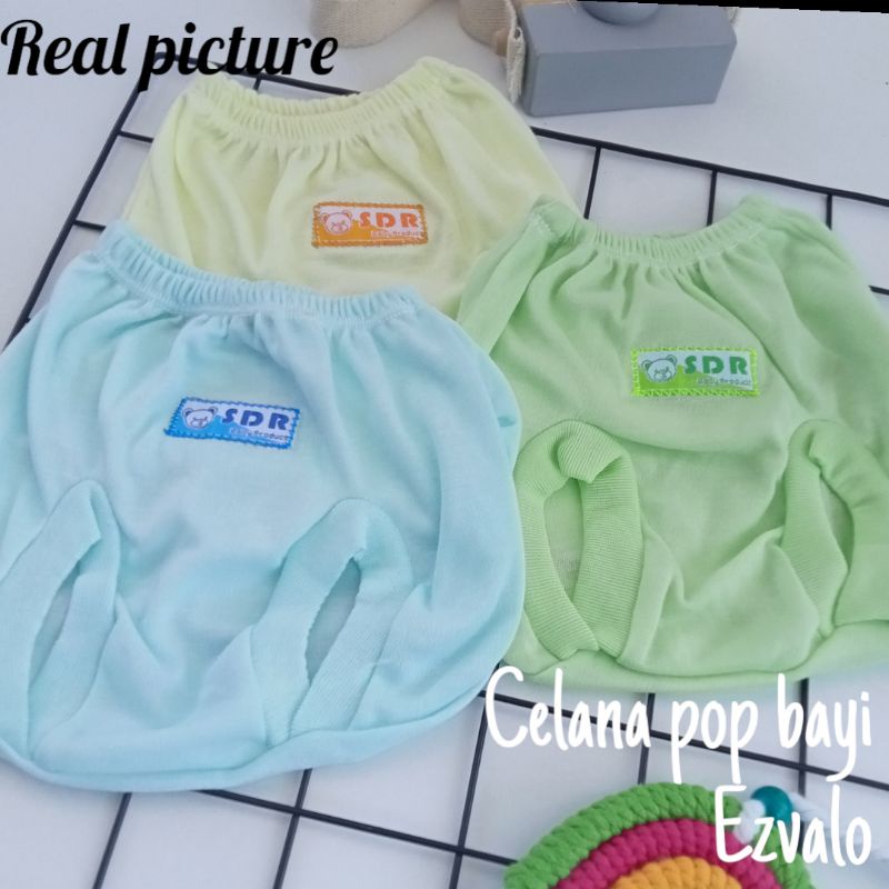 Celana pop Bayi unisex polos Murah 1 lusin all size