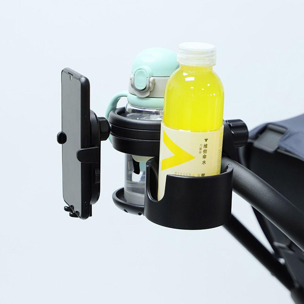 Needway Stroller Cup Holder Rotatable Multifungsi Portable Tempat Botol Bayi Pushchair Cup Holder360° Rotating Adjustable Clamp Milk Cup Holder Aksesoris Stroller Bayi