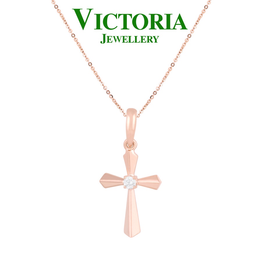 Liontin Salib Berlian + Kalung Victoria Jewellery