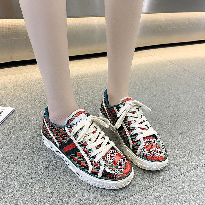 [✅BISA COD] 2228 LUXURY GG KNITTED SNEAKERS (REAL PICTURE)