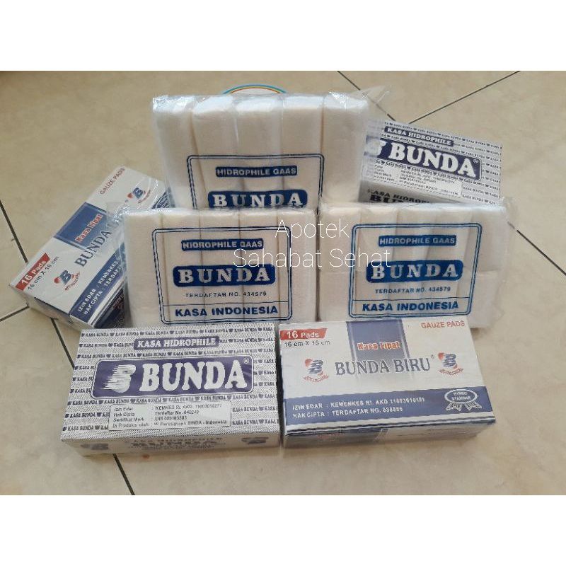 Kassa Steril/Kassa Hidrophile Bunda / Bunda Biru / Bunda Ungu / Bunda Hidrophile 15cm,10cm,5cm /Kass