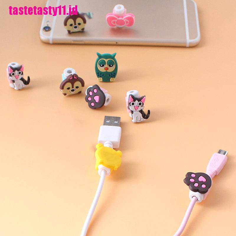 【TTID】Cartoon Charging Cable Protector Cute Cord Protection Cover Organizer Pho