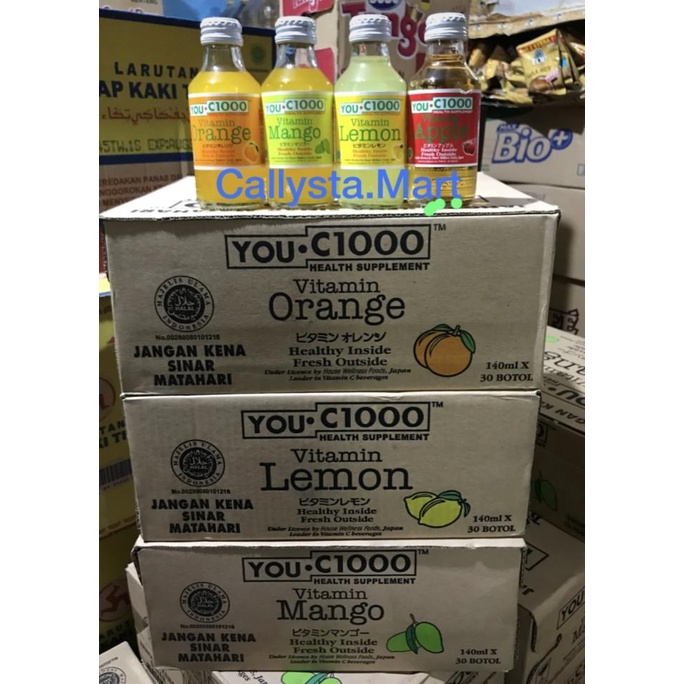

TERMURAH YOU C 1000 LEMON / ORANGE 140ml - 1 Dus 30 botol | Minuman