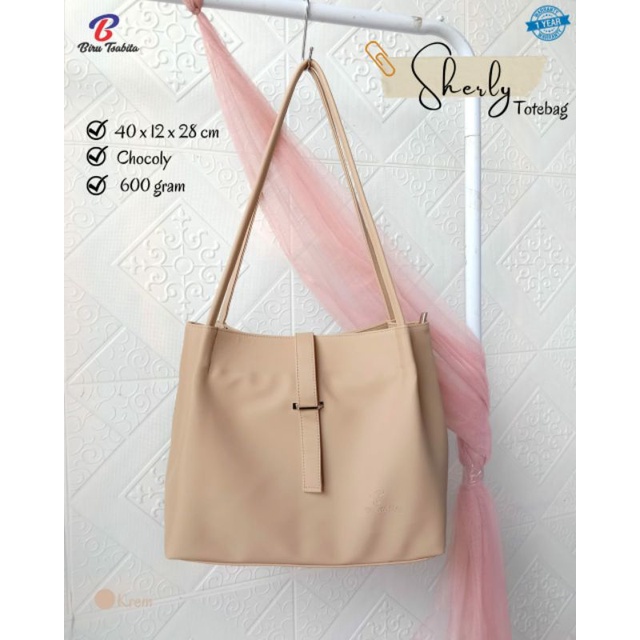 TOTEBAG SHERLY BY BIRU TSABITA TAS WANITA MURAH BAHAN CHOCOLY