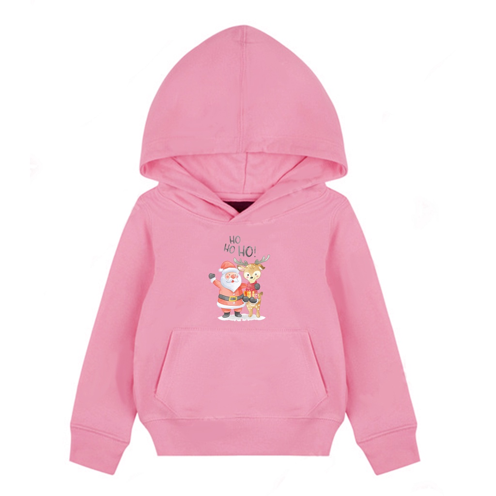 Hoodie Anak Ho Ho Ho Sweater Pakaian Fleece Anak M - XL