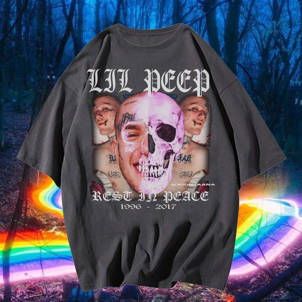 LIL PEEP KAOS OVERSIZE PRIA WANITA T-SHIRT VINTAGE RAP TEE