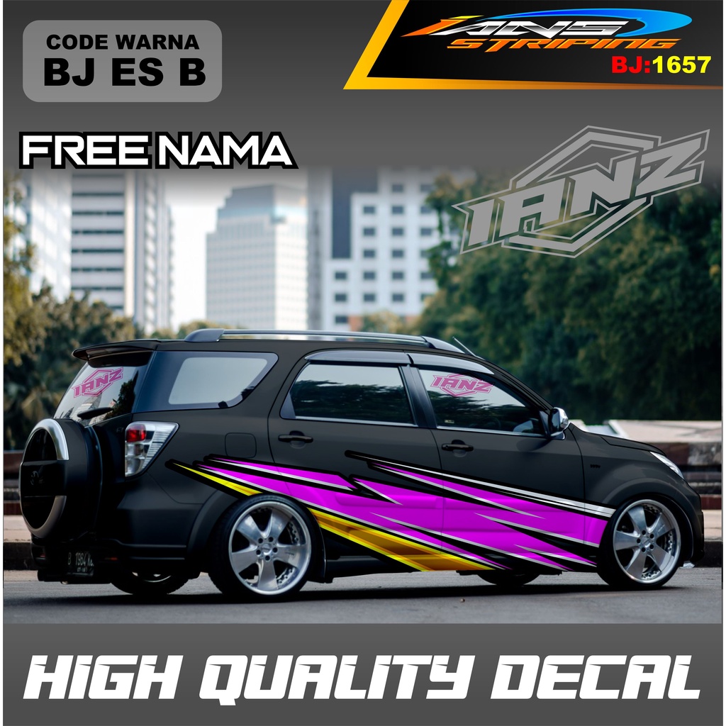 DECAL STICKER MOBIL TERIOS TERBARU / VARIASI STICKER DECAL MOBIL AVANZA XENIA INNOVA / DECAL STIKER