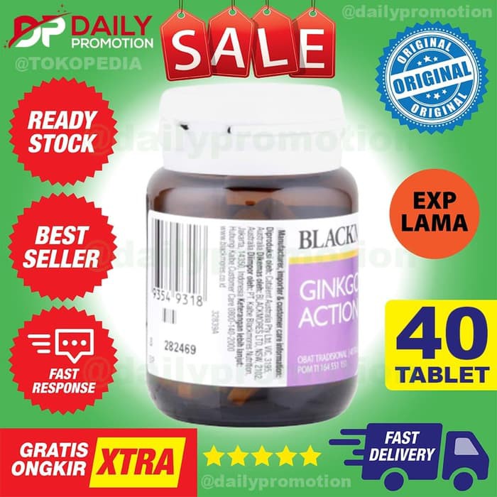 DISKON -  BLACKMORES GINKGO ACTION GINKO FORTE KALBE VITAMIN BILOBA - 40 KAPSUL