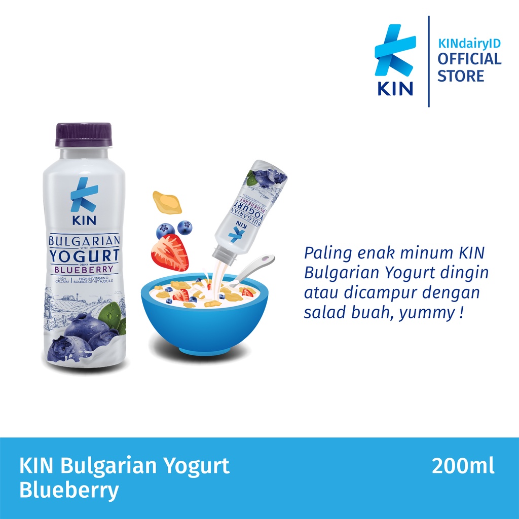 KIN BULGARIAN YOGURT BLUEBERRY (12x200 ML)