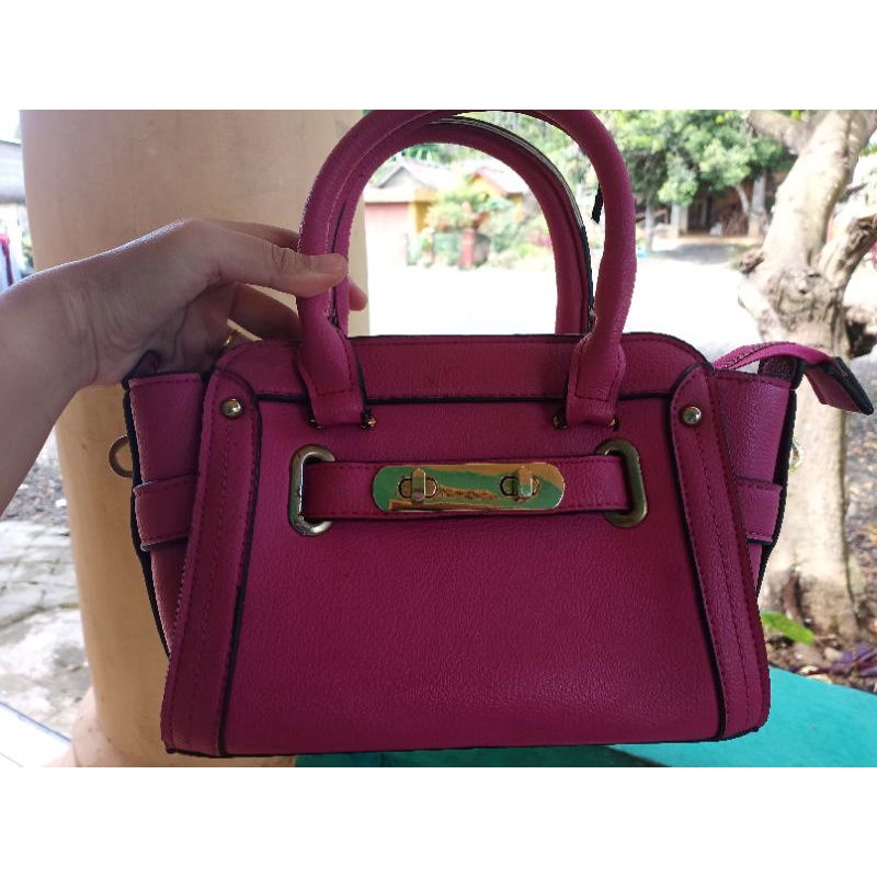 preloved tas coach pink