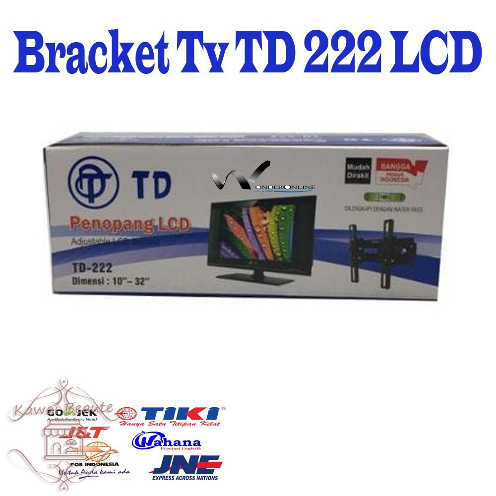 BRACKET TV TD 222 Penopang LCD untuk segala merk TV FleksibeL TWINDOG