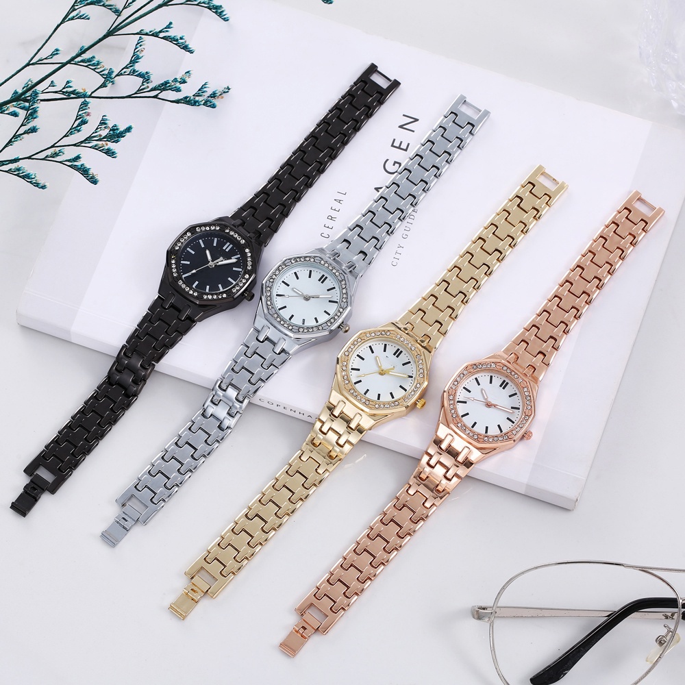 Fashion Wanita Trendy Bunga Kecil Dial Gelang Gelang Jam Tangan Korea Sederhana Kasual Mahasiswa Qua murah COD G25