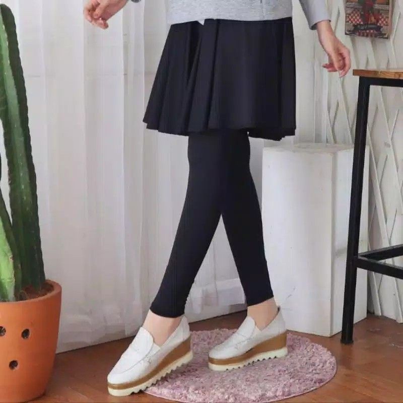 DENISE - Legging Rok Sport Olahraga Jumbo /  Legging Skirt Wanita Jersey / Rok Legging Olahraga