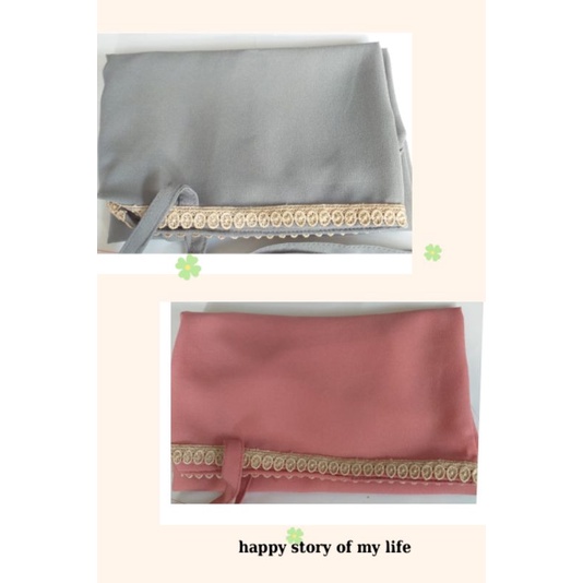 Bergo Maryam Renda Diamon(Quality Premium)/Hijab Tali Belakang/Bergo Instan/