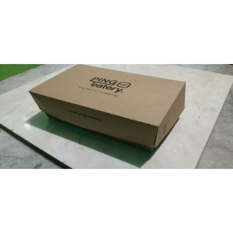 CETAK CUSTOM LUNCH BOX PAPPER KRAFT/KEMASAN MAKANAN/PACKAGING