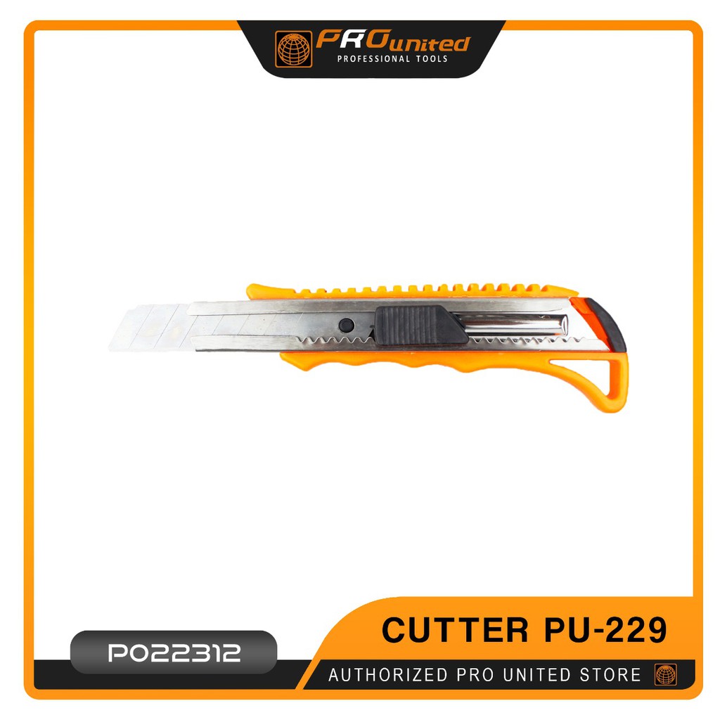 

SNAP OFF CUTTER 18MM KATER ALUMUNIUM BODY PEMOTONG KERTAS PRO UNITED