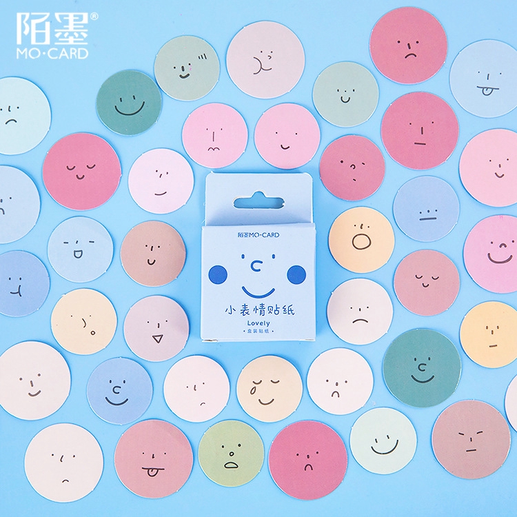 

45Pcs Stiker Ekspresi DIY untuk Dekorasi Album / Scrapbook / Diary / Hadiah
