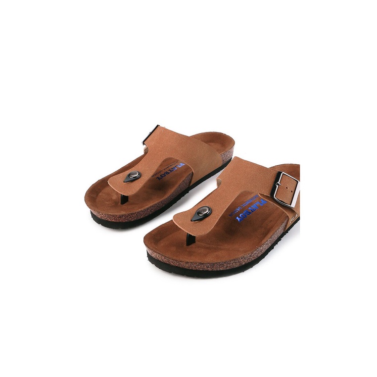 SANDAL JEPIT PLAYBOY PRIA ORIGINAL CASUAL BRANDED ASLI COKLAT PL13