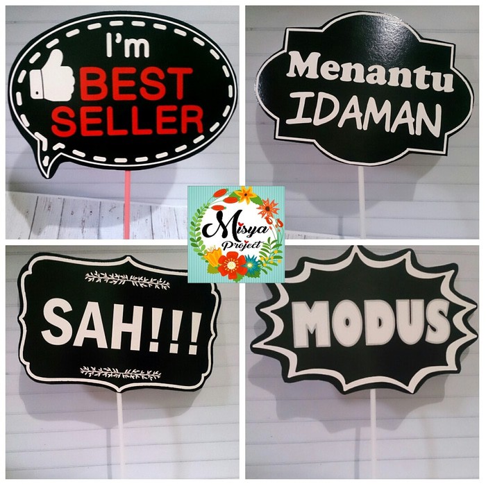 4pcs Photo Prop Photoprops Acc Photo Aksesoris Dekor Wedding Engagement Reuni Lamaran Custom Shopee Indonesia