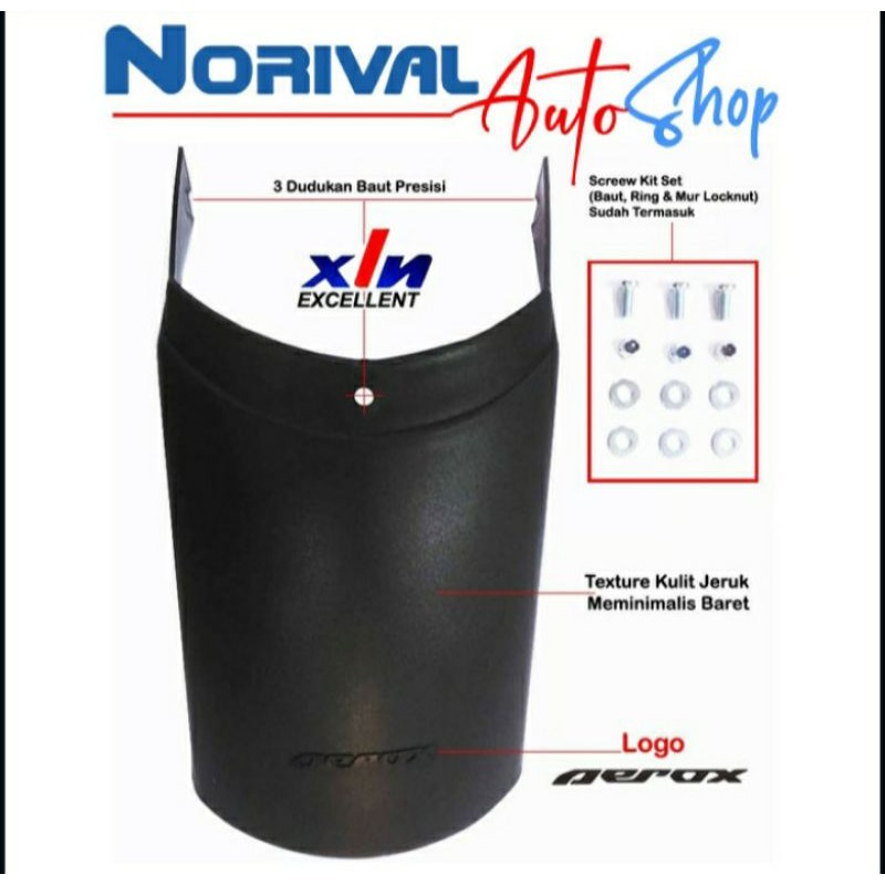 Mudflap Sambungan Spakbor Aerox 155 Dan Aerox New Connected 2021-2022