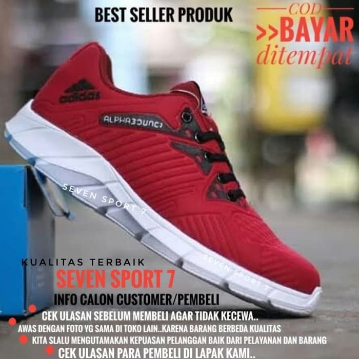 sepatu pria promo termurah adidas - Merah, 40