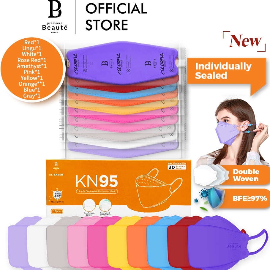 Masker KF94 EVO Premiere Beaute 3D Banyak Warna Plastik per 1Pcs