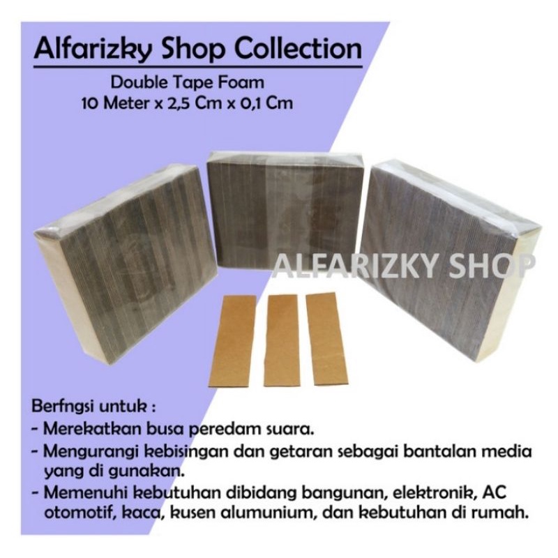 

LEM PEREKAT BUSA PEREDAM SUARA DOUBLE TAPE 10 METER (100 PCS)