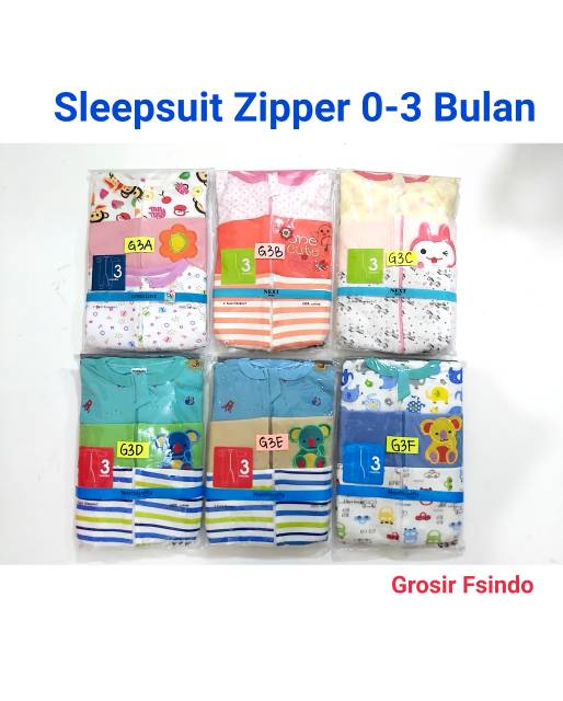 Sleepsuit baby PREMIUM/ sleepsuit baby with Zipper PREMIUM kode G