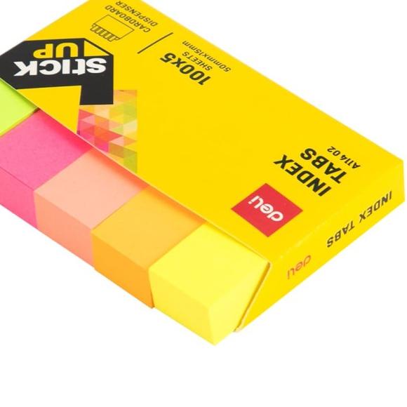 

❊ Deli EA11402 Memo Indeks - Paper Index Tabs 50×12mm 5×100sheet ✦