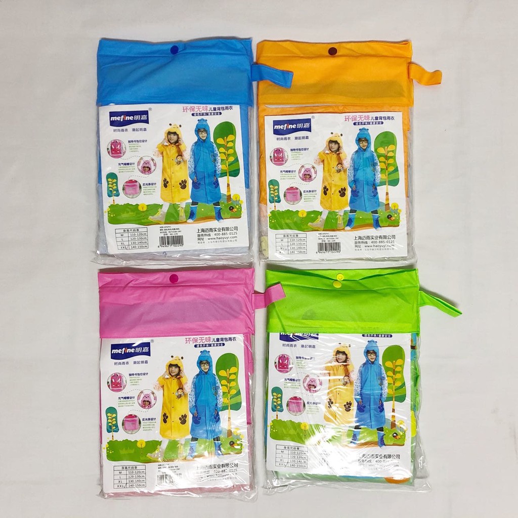 Baju anak perempuan HF963 Jas hujan anak jas hujan animal 229 Keren Abis