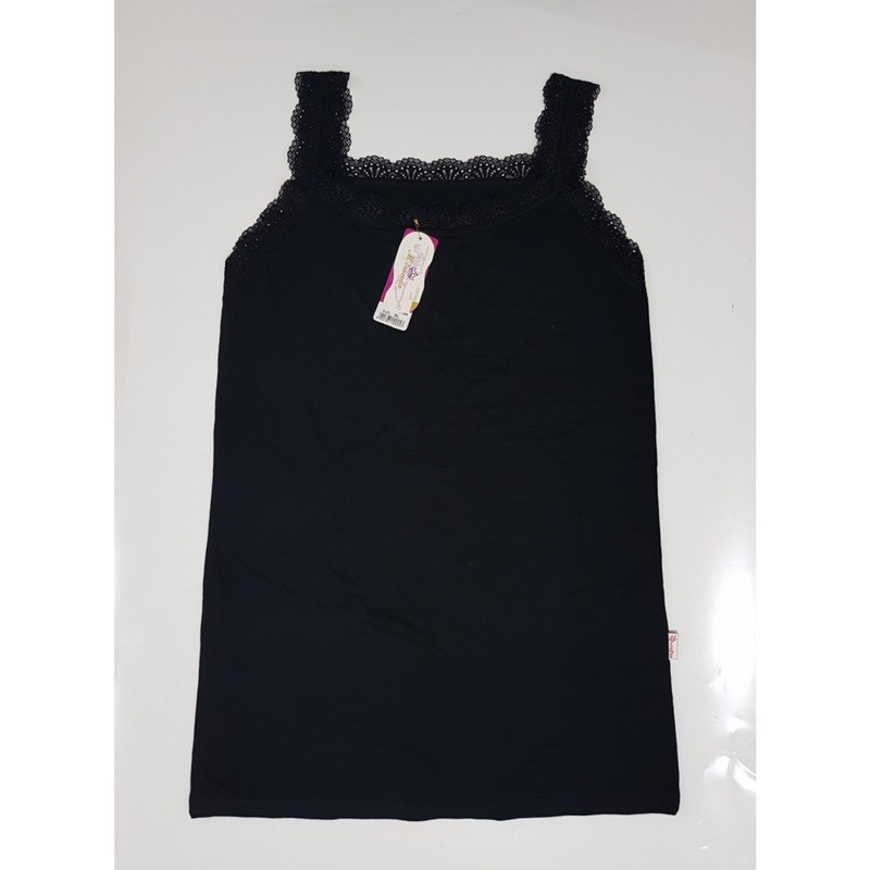 Tanktop Renda Premium / Tank Top Wanita Renda Hitam