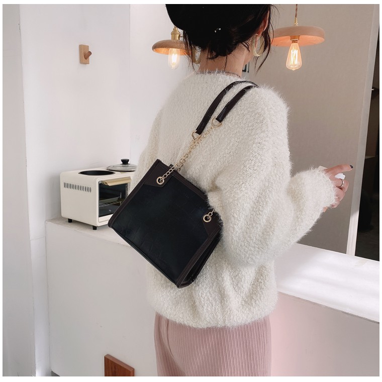 TB-38 tas selempang pu leather kulit imitasi buaya import korea jepang high quality