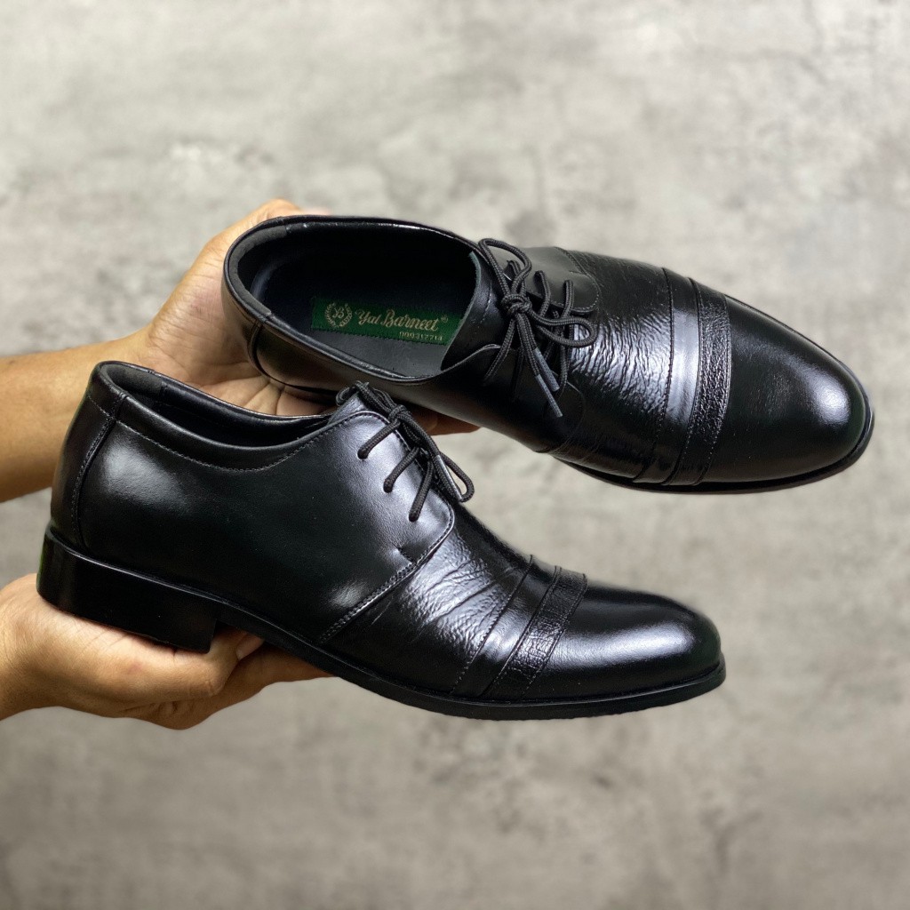 Sepatu Pantofel Pria Tali Formal Kulit Asli Sepatu Pentopel Kantor Pantopel Pesta Yal Barneet 882