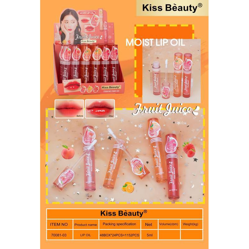 [ECER] LIP OIL MAGIC GOLD TUTUP SISIK IKAN NO.8024