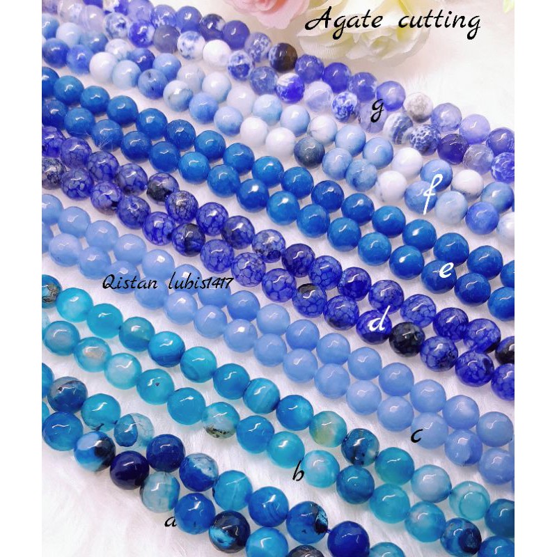 agate cutting 10mm blue series