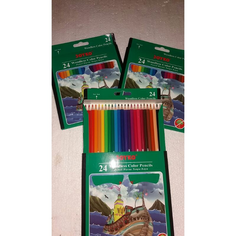 

PENSIL WARNA ORIGINAL JOYKO ISI 24PCS UKURAN PANJANG