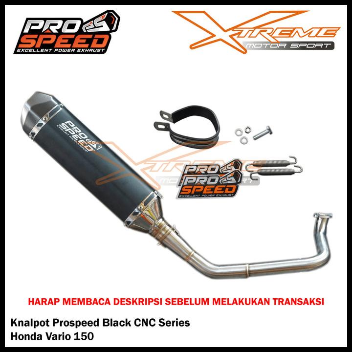 Knalpot Prospeed Honda Vario 150Cc Black Cnc Fullsystem