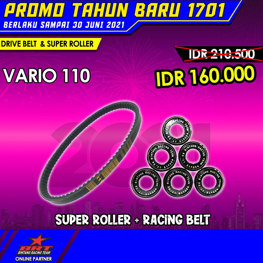Jual Super Roller & Vanbelt V Belt BRT Honda Vario 110 Karbu dan techno