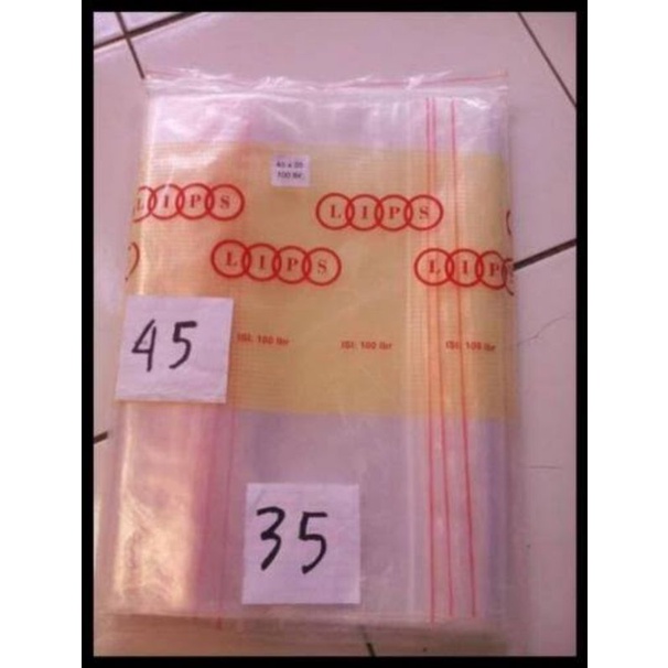 Isi 100 lembar plastik klip 35 x 45 cm