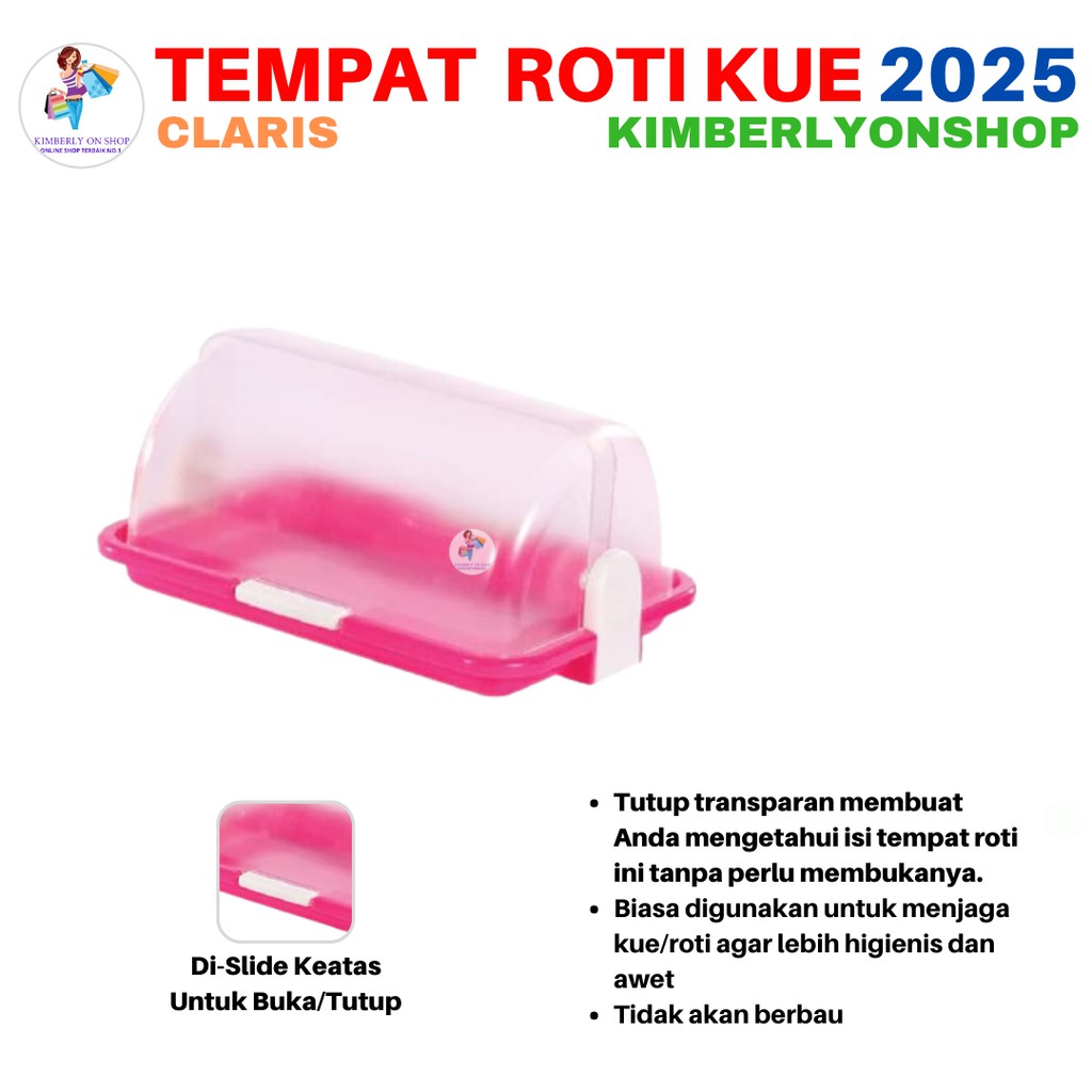 Kimberlyonshop Tempat Roti Kue Makanan Breadcase Muffin 2025 Claris